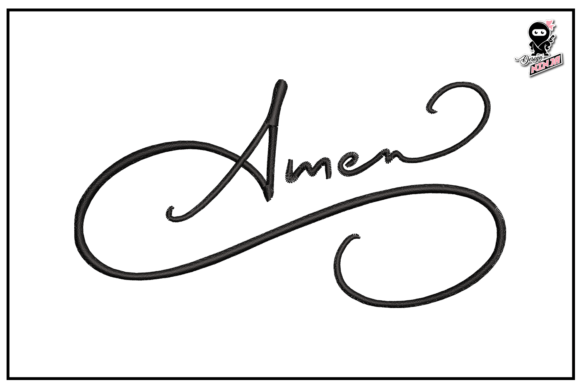 Amen – Christian Embroidery, 7 Sizes