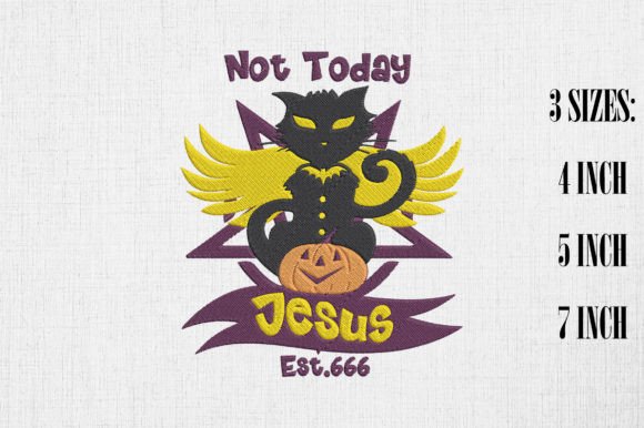 Black Cat Devil Not Today Jesus