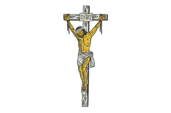 Jesus Crucified Embroidery Design