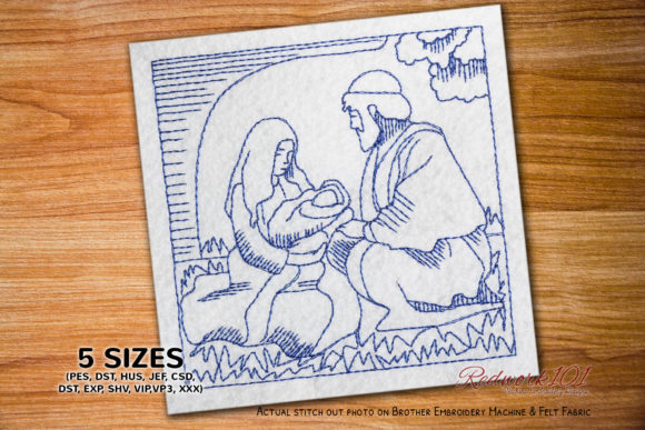 Mary with Jesus and Joseph Nativity Scene