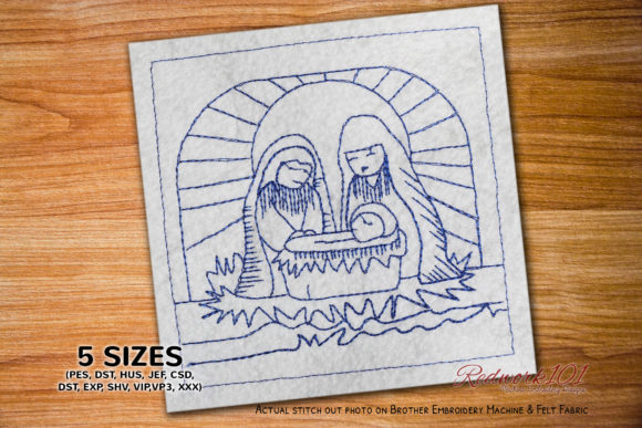 The Baby Jesus Embroidery Design